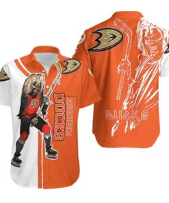 Anaheim Ducks Iron Maiden Hockey Summer Hawaiian Shirt