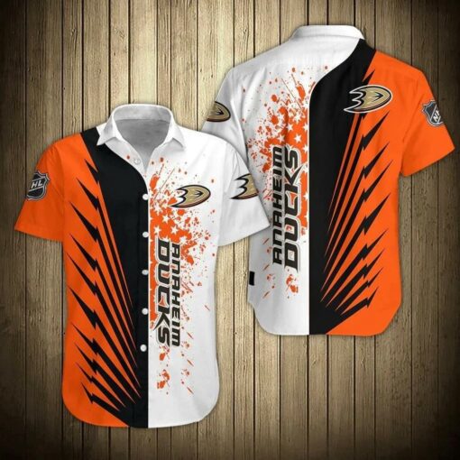 Anaheim Ducks Lightning Burst Summer Hawaiian Shirt