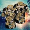 Anaheim Ducks Midnight Floral Elegance Summer Hawaiian Shirt