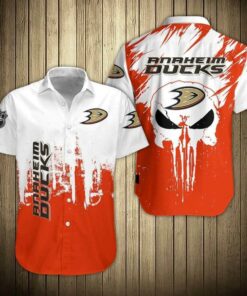 Anaheim Ducks Skull Splash Summer Hawaiian Shirt
