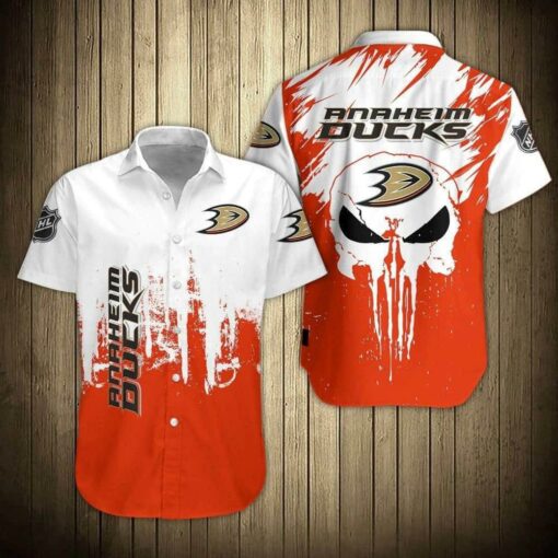 Anaheim Ducks Skull Splash Summer Hawaiian Shirt