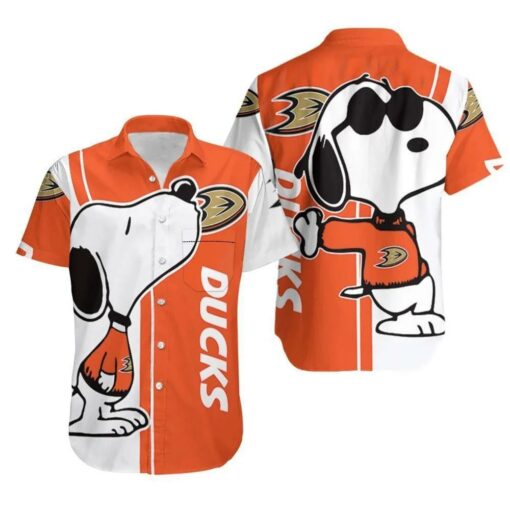 Anaheim Ducks Snoopy Chill Summer Hawaiian Shirt
