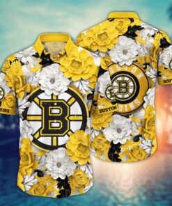 Boston Bruins Bright Bloom Summer Hawaiian Shirt