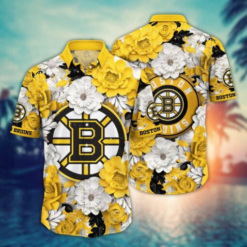 Boston Bruins Bright Bloom Summer Hawaiian Shirt