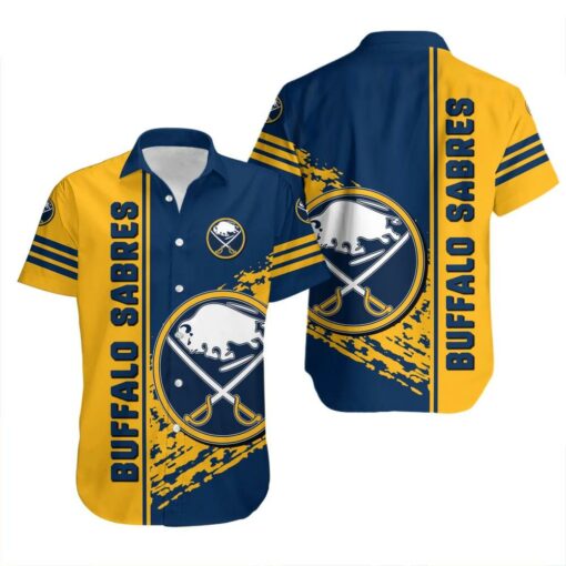 Buffalo Sabres Golden Stripe Breeze Summer Hawaiian Shirt