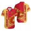 Calgary Flames Bold Blaze Summer Hawaiian Shirt