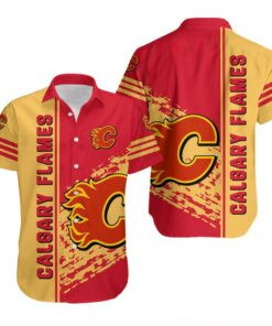 Calgary Flames Classic Blaze Summer Hawaiian Shirt