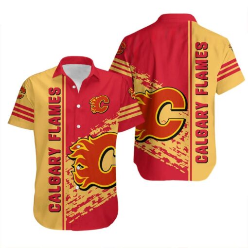 Calgary Flames Classic Blaze Summer Hawaiian Shirt