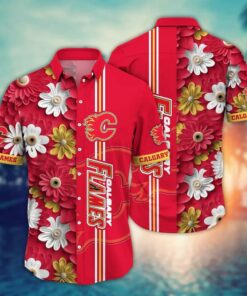 Calgary Flames Daisies Delight Summer Hawaiian Shirt