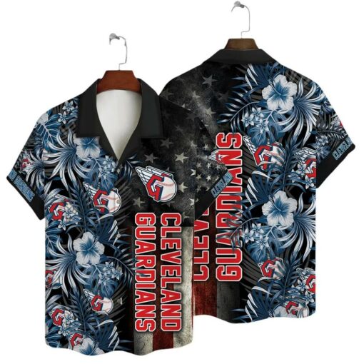 Cleveland Guardians Stars & Stripes Summer Hawaiian Shirt