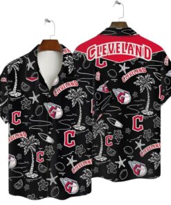 Cleveland Guardians Sunset Palm Summer Hawaiian Shirt