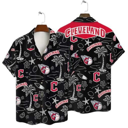 Cleveland Guardians Sunset Palm Summer Hawaiian Shirt