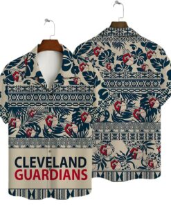 Cleveland Guardians Tribal Print Summer Hawaiian Shirt