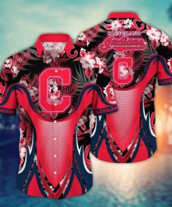Cleveland Guardians Tropical Hibiscus Summer Hawaiian Shirt