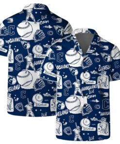 Cleveland Guardians Tropical Monochrome Summer Hawaiian Shirt