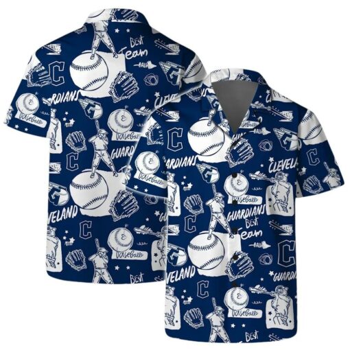 Cleveland Guardians Tropical Monochrome Summer Hawaiian Shirt