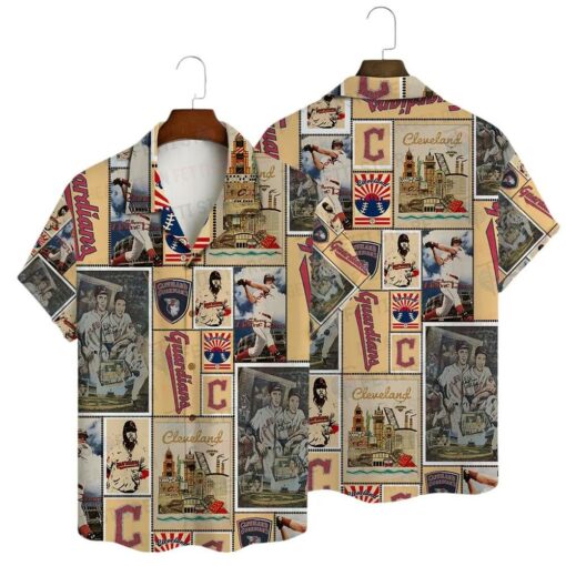 Cleveland Guardians Vintage Collage Summer Hawaiian Shirt