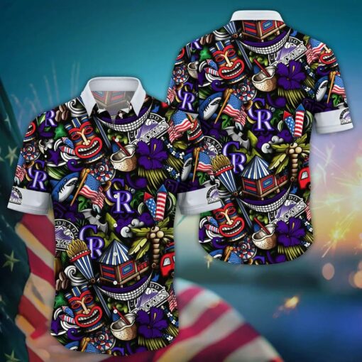 Colorado Rockies Festive Tiki Summer Hawaiian Shirt
