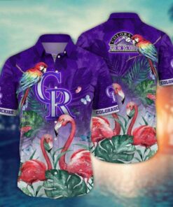 Colorado Rockies Flamingo Paradise Summer Hawaiian Shirt