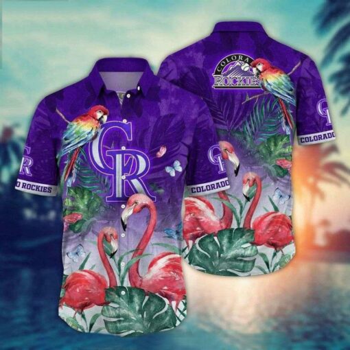 Colorado Rockies Flamingo Paradise Summer Hawaiian Shirt