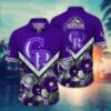 Colorado Rockies Floral Elegance Summer Hawaiian Shirt
