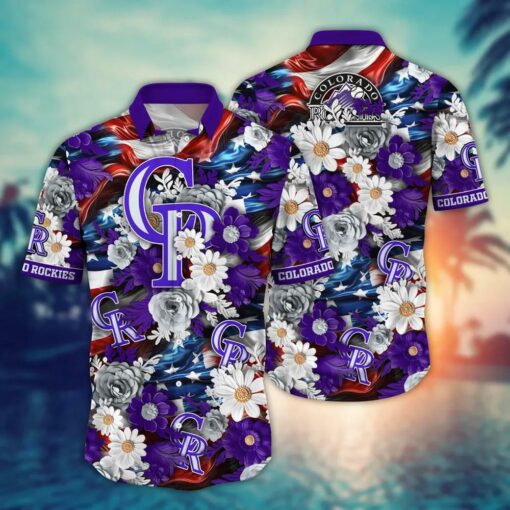 Colorado Rockies Floral Paradise Summer Hawaiian Shirt