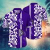 Colorado Rockies Hibiscus Stripe Summer Hawaiian Shirt