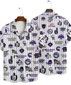 Colorado Rockies Iconic Collage Summer Hawaiian Shirt