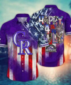 Colorado Rockies Patriotic Pride Summer Hawaiian Shirt