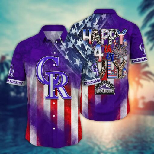 Colorado Rockies Patriotic Pride Summer Hawaiian Shirt
