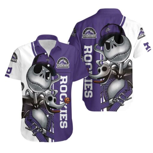 Colorado Rockies Skeleton Groove Summer Hawaiian Shirt
