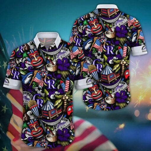 Colorado Rockies Tiki Celebration Summer Hawaiian Shirt