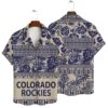 Colorado Rockies Tribal Tropics Summer Hawaiian Shirt