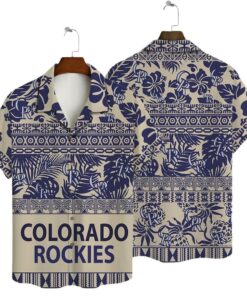 Colorado Rockies Tribal Tropics Summer Hawaiian Shirt