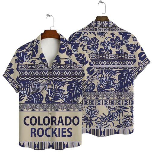 Colorado Rockies Tribal Tropics Summer Hawaiian Shirt