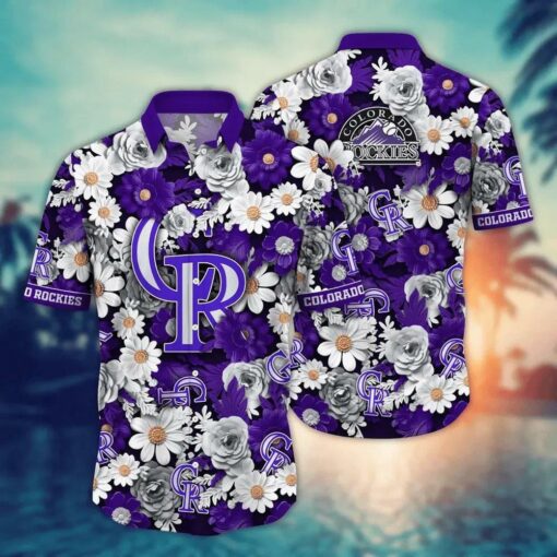 Colorado Rockies Vibrant Bloom Summer Hawaiian Shirt