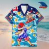 Custom Name Adelaide AFL Santa Claus Team Hawaiian Shirts