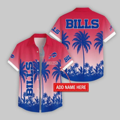 Custom Name Buffalo Bills Flowers Hawaiian Shirt For Fans