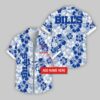 Custom Name Buffalo Bills Flowers Pattern Hawaiian Shirt For Fans