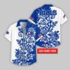 Custom Name Buffalo Bills Rose Branch Pattern Hawaiian Shirt For Fans
