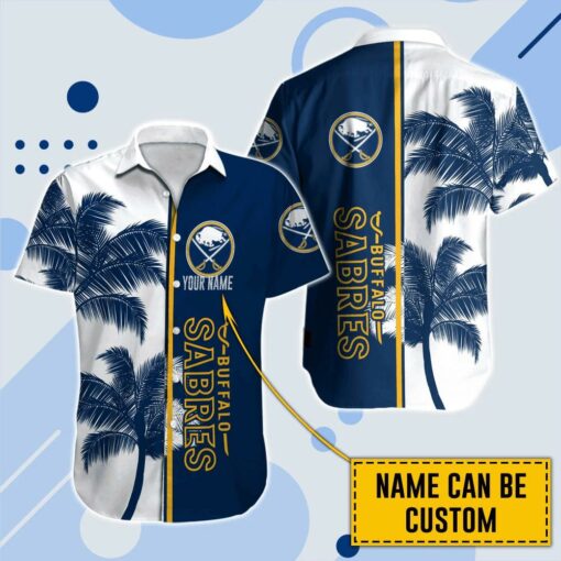 Custom Name Buffalo Sabres Palm Coast Summer Hawaiian Shirt