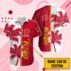 Custom Name Calgary Flames Palm Breeze Summer Hawaiian Shirt