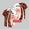 Custom Name Cincinnati Bengals Coconut Pattern Hawaiian Shirt For Fans