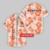 Custom Name Cincinnati Bengals Flowers Pattern Hawaiian Shirt For Fans