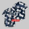 Custom Name Dallas Cowboys Hibicus Pattern Hawaiian Shirt For Fans