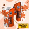 Custom Name Edmonton Oilers Tropical Sunset Palm Summer Hawaiian Shirt