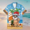 Custom Name Giants AFL Santa Claus On Beach Hawaiian Shirts