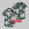 Custom Name Green Bay Packers Hibicus Pattern Hawaiian Shirt For Fans