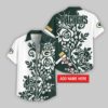 Custom Name Green Bay Packers Rose Branch Pattern Hawaiian Shirt For Fans
