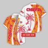 Custom Name Kansas City Chiefs Coconut Pattern Hawaiian Shirt For Fans